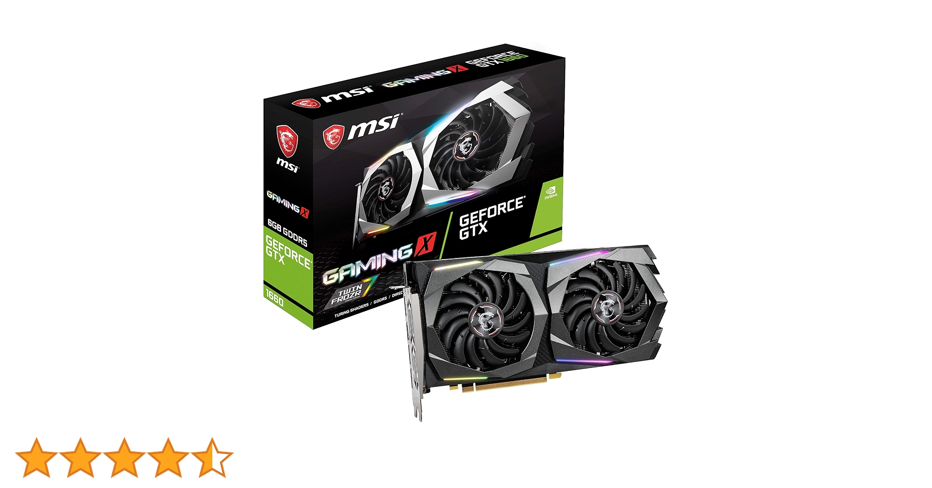 MSI GeForce GTX 1660 Gaming X 6G Graphics Cards GeForce GTX